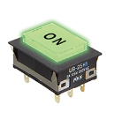 日本NKK发光按钮开关UB-15H1KKG4M