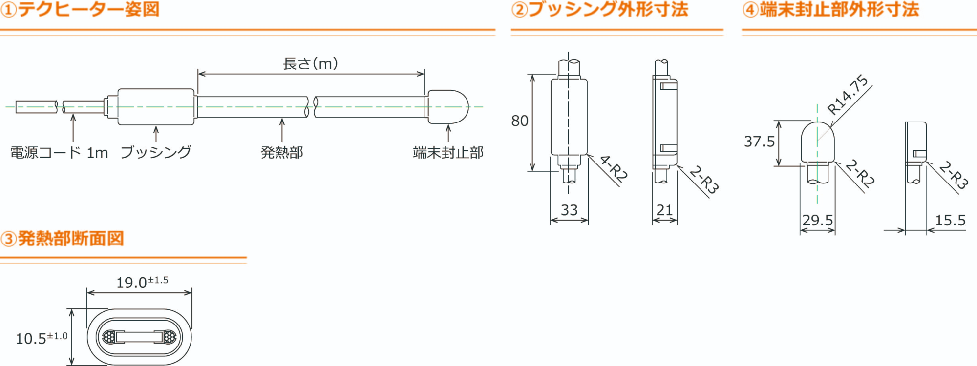 日本sakaguchi坂口电热自控式关水泰克加热器T123P3
