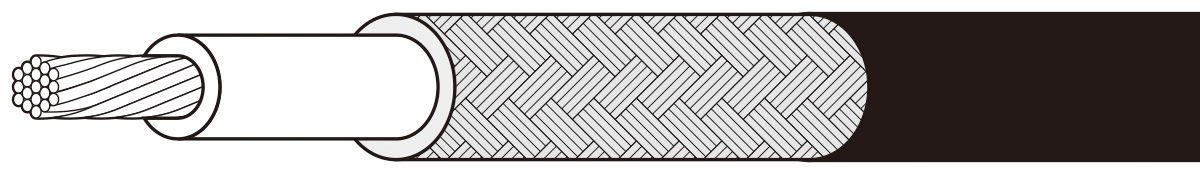 日本八光HAKKO硅橡胶绝缘玻璃编织电线8851LA00N