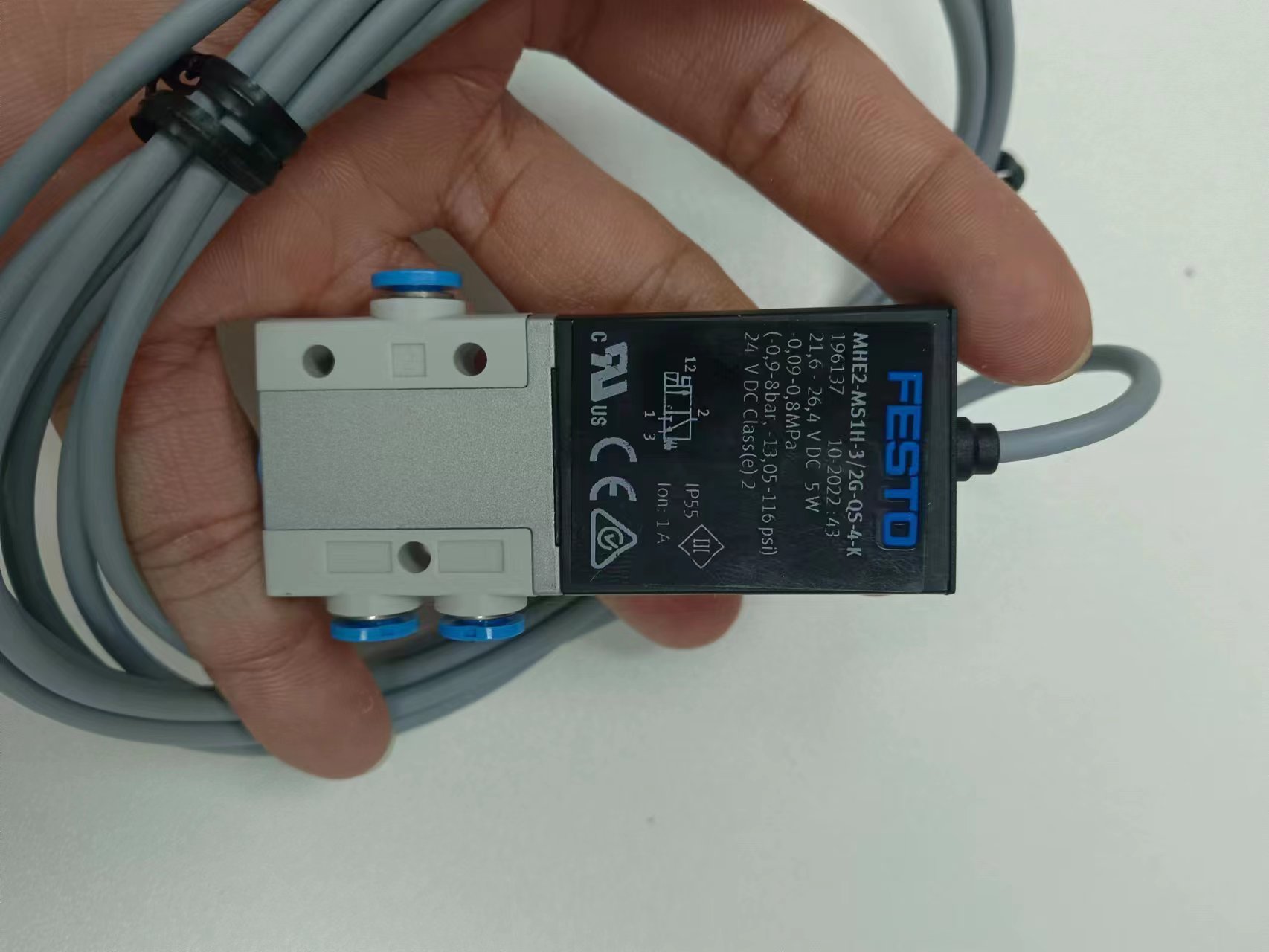 电商MRO供应链FESTO费斯托电磁阀MHE2-MS1H-32G-QS-4-K