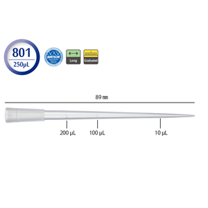 日本WATSON沃森 250 µL 移液吸头122-801CS