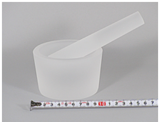 日本ITOH伊藤 CN-75R 石英玻璃研钵 + 研杵 高纯透明研磨套装