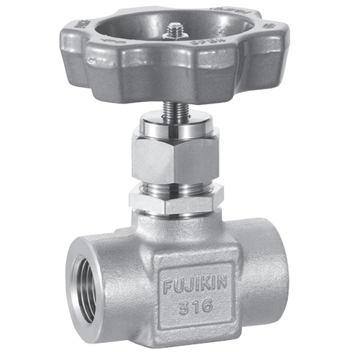 日本Fujikin富士金 带面板螺母的手动球形针阀US-127PA-R