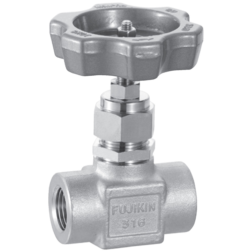 日本Fujikin富士金 带锁螺母的手动球形针阀US-127LA-R