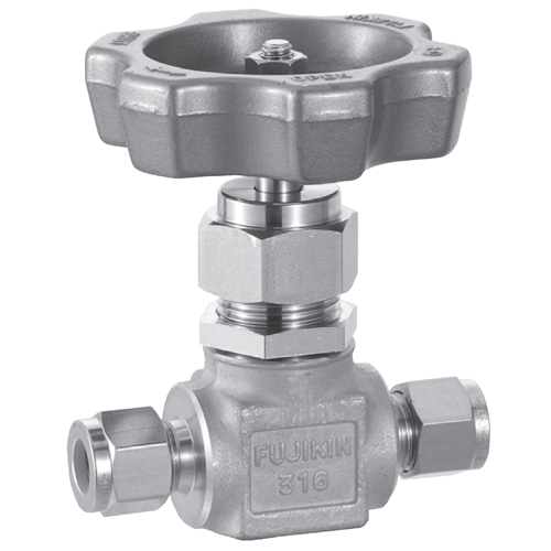 日本Fujikin富士金 带面板螺母手动球形针阀US-927P-9.52-R-V