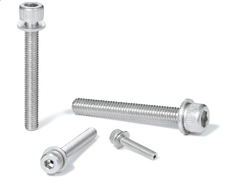 日本NBK SVSI1S-M3-5-PC 带垫圈通孔型不锈钢螺栓 化学研磨 真空腔体紧固优选